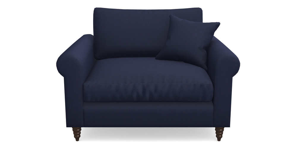 Product photograph of Apuldram Snuggler In Clever Tough And Eco Velvet - Indigo from Sofas and Stuff Limited