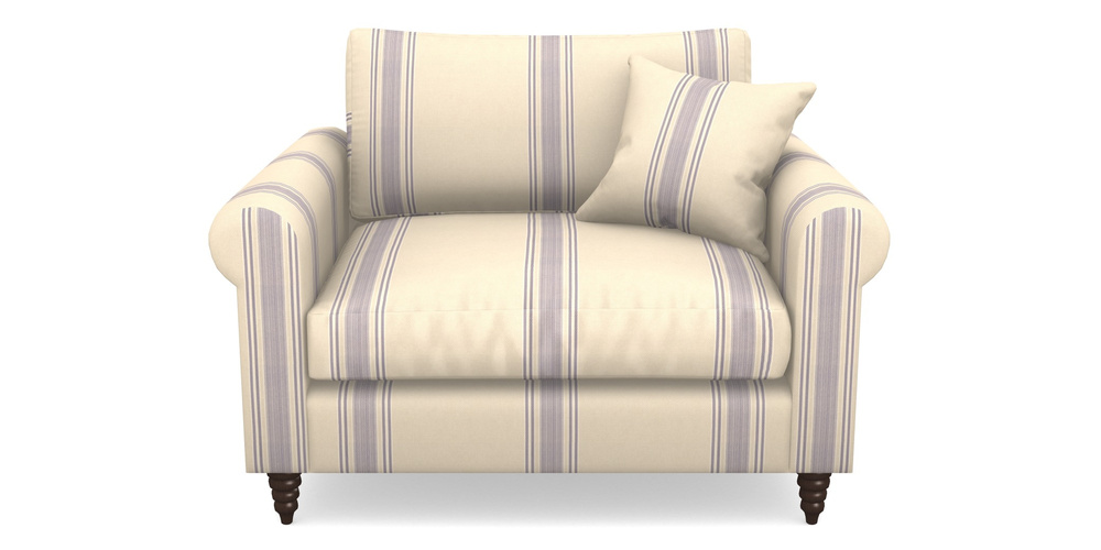 Product photograph of Apuldram Snuggler In Cloth 22 - Racing Stripes Cheltenham - Blueberry from Sofas and Stuff Limited