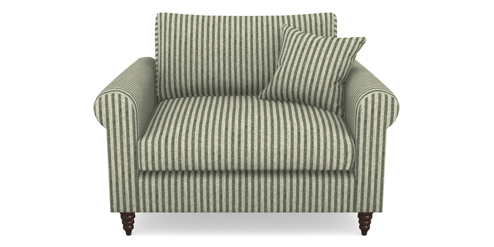 Product photograph of Apuldram Snuggler In Cloth 22 - Pinstripe - Courgette from Sofas and Stuff Limited