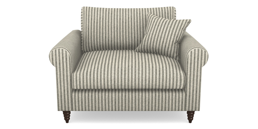 Product photograph of Apuldram Snuggler In Cloth 22 - Pinstripe - Seal from Sofas and Stuff Limited