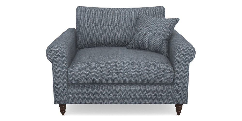 Product photograph of Apuldram Snuggler In Dundee Herringbone - Denim from Sofas and Stuff Limited