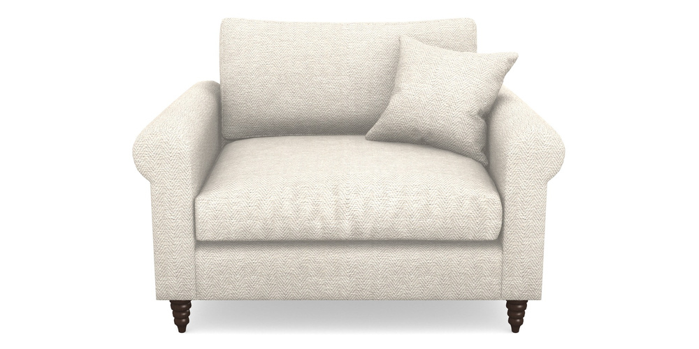 Product photograph of Apuldram Snuggler In Dundee Herringbone - Linen from Sofas and Stuff Limited