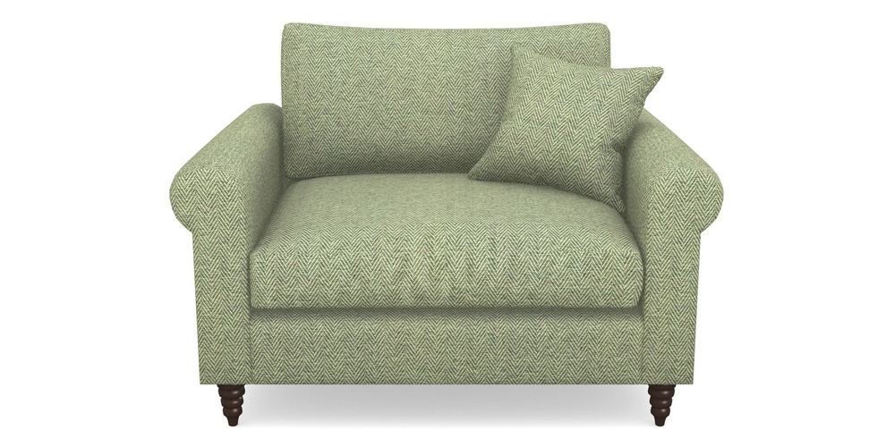 Product photograph of Apuldram Snuggler In Dundee Herringbone - Sage from Sofas and Stuff Limited