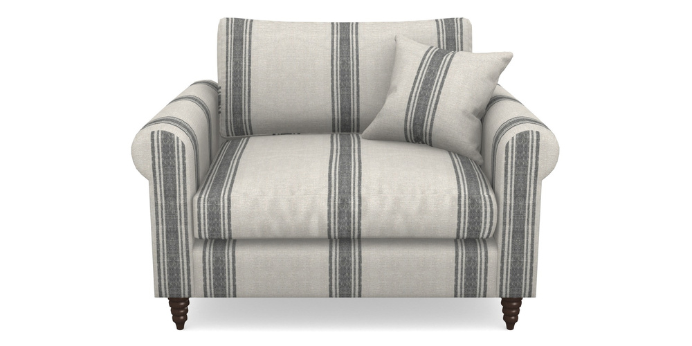 Product photograph of Apuldram Snuggler In Flemish Stripe - Flemish Black from Sofas and Stuff Limited