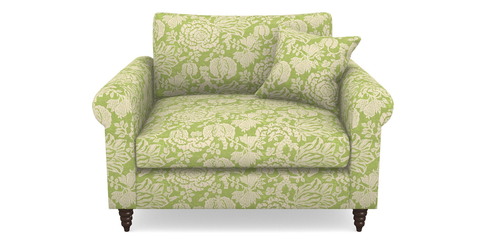 Product photograph of Apuldram Snuggler In V A Brompton Collection - Flowering Kale - Lime from Sofas and Stuff Limited