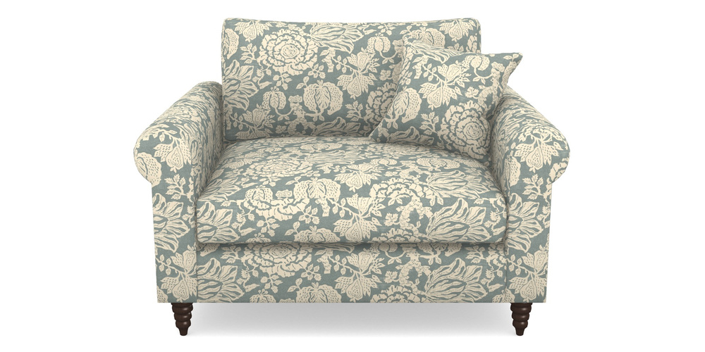 Product photograph of Apuldram Snuggler In V A Brompton Collection - Flowering Kale - Pebble from Sofas and Stuff Limited