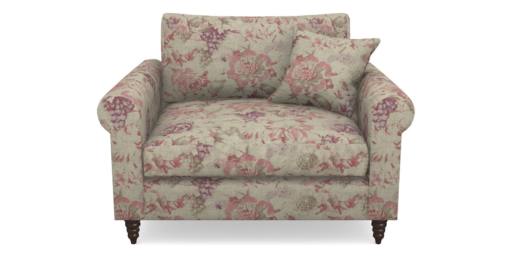 Product photograph of Apuldram Snuggler In Floral Linen - Faith Rose Quartz from Sofas and Stuff Limited