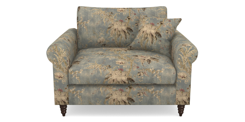 Product photograph of Apuldram Snuggler In Floral Linen - Zefferino Danish Girl from Sofas and Stuff Limited