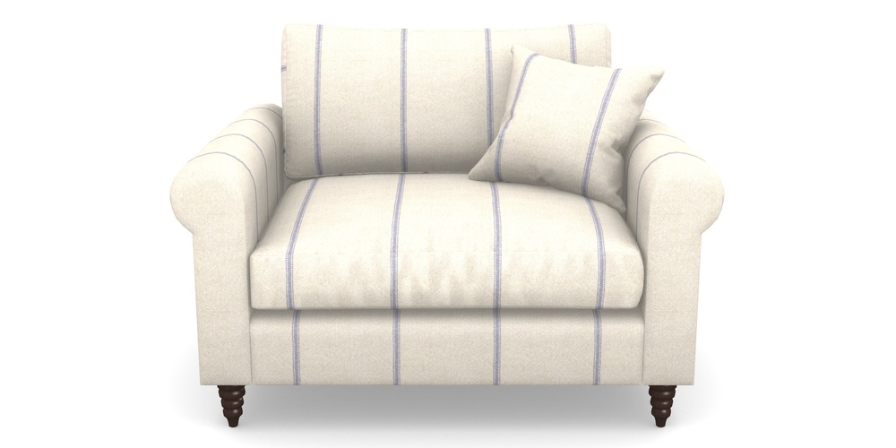 Product photograph of Apuldram Snuggler In Grain Sack Stripe - Blue from Sofas and Stuff Limited