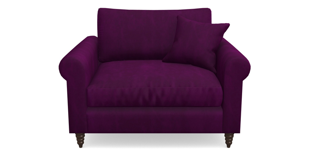 Product photograph of Apuldram Snuggler In House Clever Velvet - Aubergine from Sofas and Stuff Limited