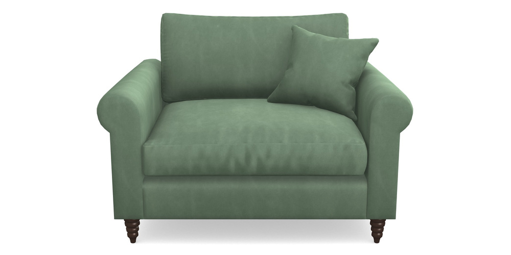 Product photograph of Apuldram Snuggler In House Clever Velvet - Celadon from Sofas and Stuff Limited