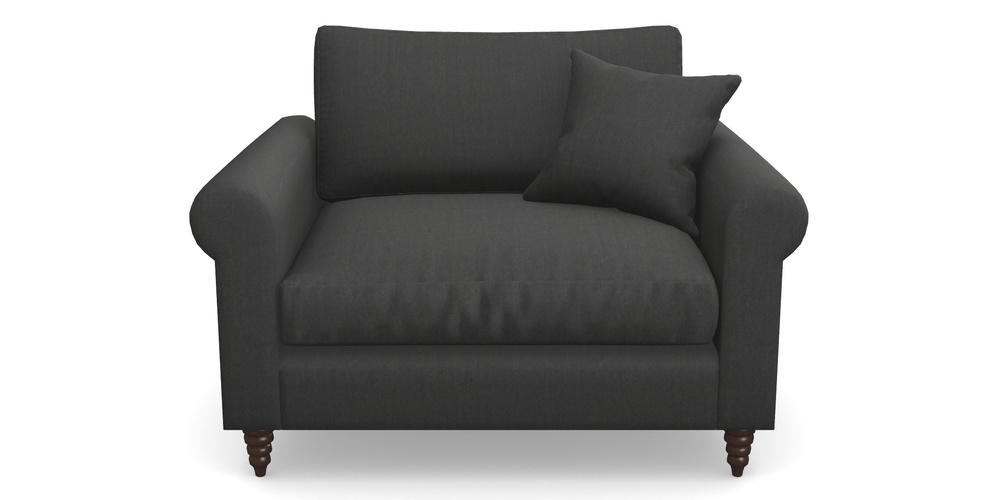 Product photograph of Apuldram Snuggler In House Velvet - Charcoal from Sofas and Stuff Limited