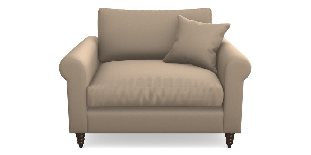 Product photograph of Apuldram Snuggler In House Velvet - Linen from Sofas and Stuff Limited