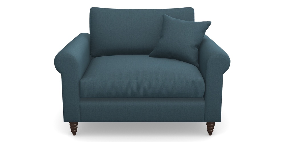 Product photograph of Apuldram Snuggler In House Velvet - Petrol from Sofas and Stuff Limited