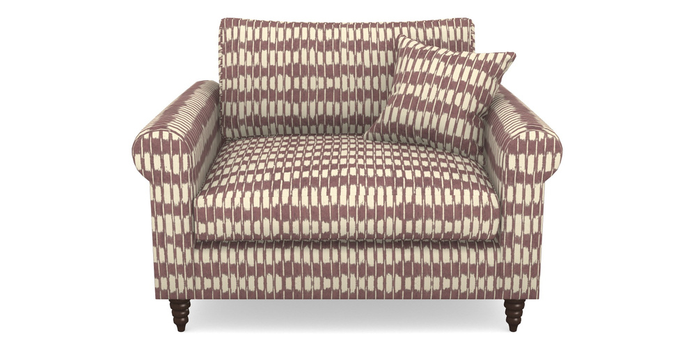 Product photograph of Apuldram Snuggler In V A Brompton Collection - Ikat - Cacao from Sofas and Stuff Limited