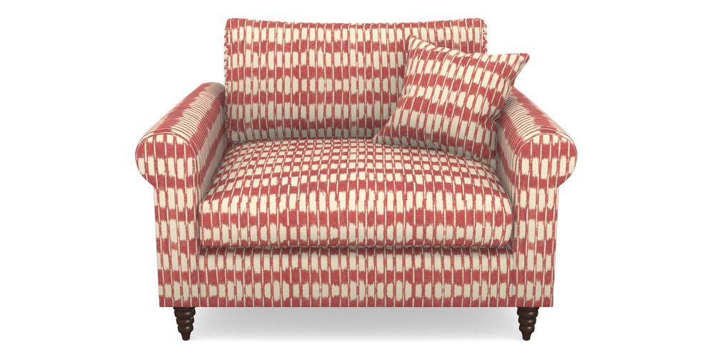 Product photograph of Apuldram Snuggler In V A Brompton Collection - Ikat - Chilli from Sofas and Stuff Limited