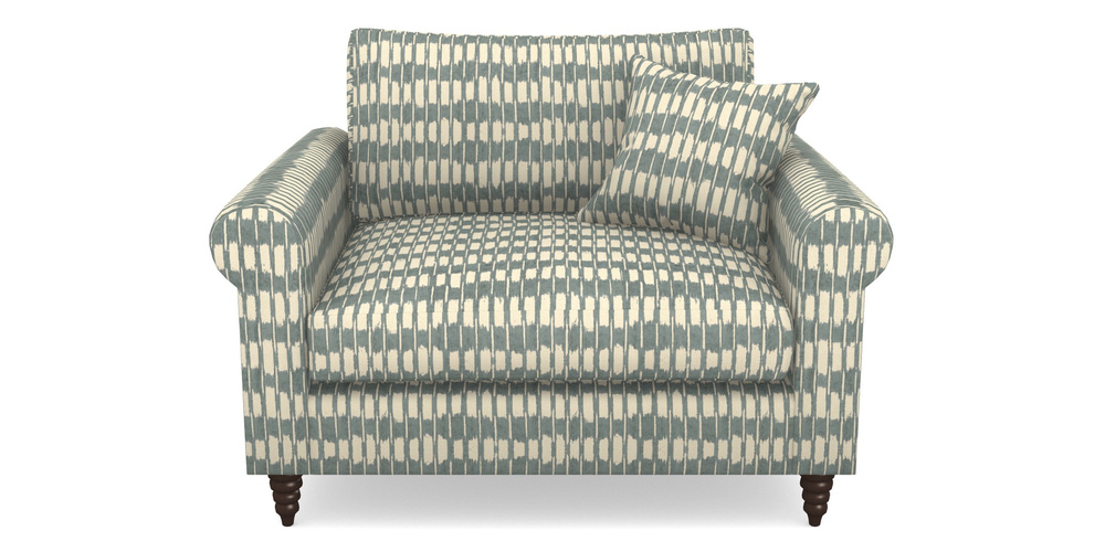 Product photograph of Apuldram Snuggler In V A Brompton Collection - Ikat - Pebble from Sofas and Stuff Limited