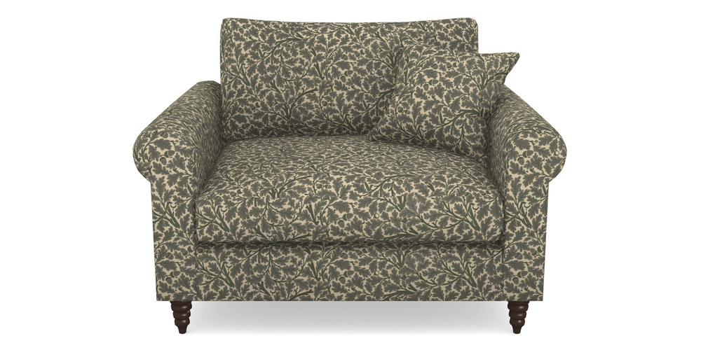 Product photograph of Apuldram Snuggler In V A Drawn From Nature Collection - Oak Tree - Dark Green from Sofas and Stuff Limited