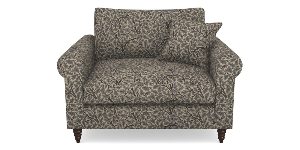 Product photograph of Apuldram Snuggler In V A Drawn From Nature Collection - Oak Tree - Navy from Sofas and Stuff Limited