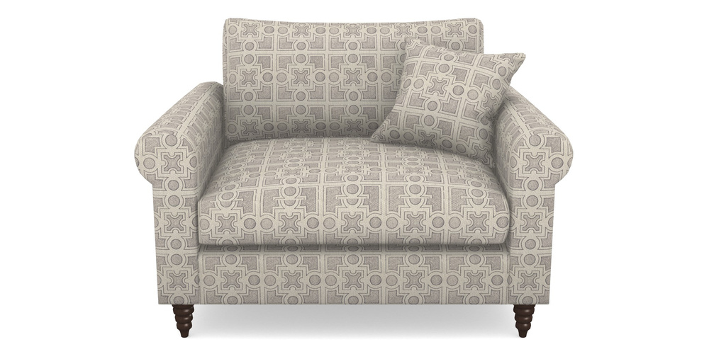 Product photograph of Apuldram Snuggler In Rhs Collection - Small Knot Garden Cotton Weave - Grey from Sofas and Stuff Limited