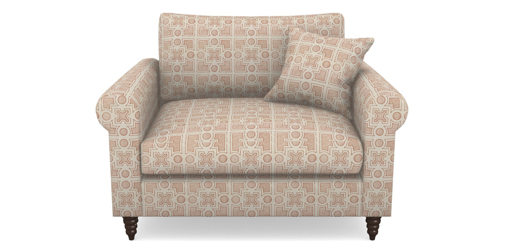 Product photograph of Apuldram Snuggler In Rhs Collection - Small Knot Garden Cotton Weave - Terracotta from Sofas and Stuff Limited