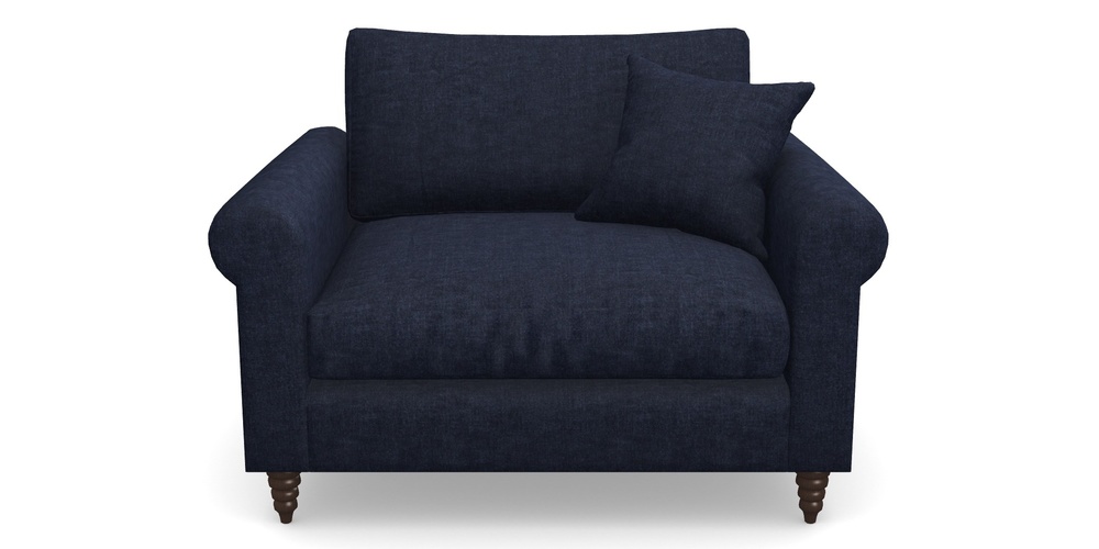 Product photograph of Apuldram Snuggler In Super Soft Velvet - Navy from Sofas and Stuff Limited