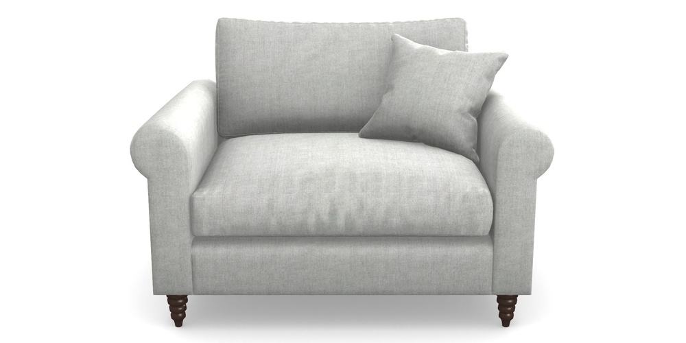 Product photograph of Apuldram Snuggler In Super Soft Velvet - Silver from Sofas and Stuff Limited