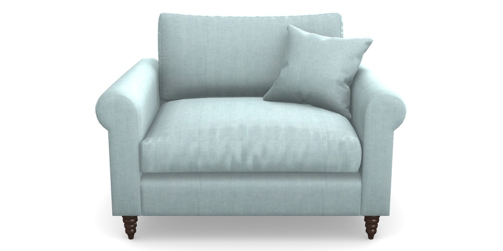 Product photograph of Apuldram Snuggler In Super Soft Velvet - Sky from Sofas and Stuff Limited