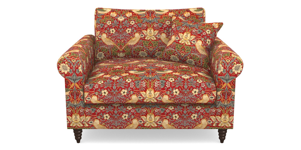 Product photograph of Apuldram Snuggler In William Morris Collection - Strawberry Thief - Crimson Slate from Sofas and Stuff Limited