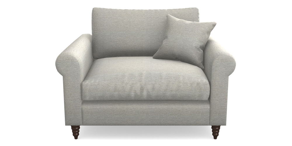 Product photograph of Apuldram Snuggler In Textured Velvet - Silver from Sofas and Stuff Limited