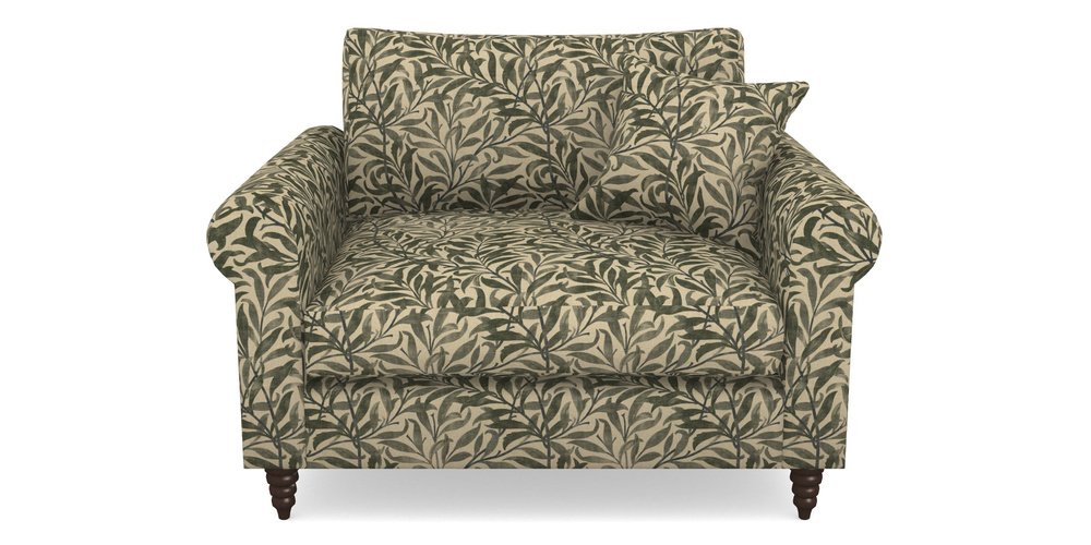 Product photograph of Apuldram Snuggler In V A Drawn From Nature - Willow Bough Large - Dark Green from Sofas and Stuff Limited