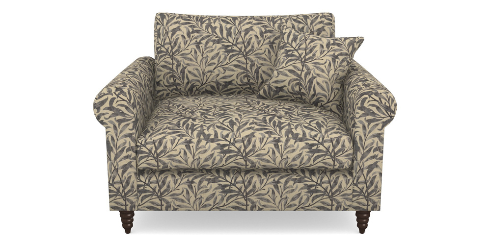 Product photograph of Apuldram Snuggler In V A Drawn From Nature - Willow Bough Large - Navy from Sofas and Stuff Limited