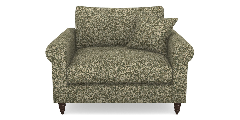 Product photograph of Apuldram Snuggler In V A Drawn From Nature Collection - Willow - Dark Green from Sofas and Stuff Limited