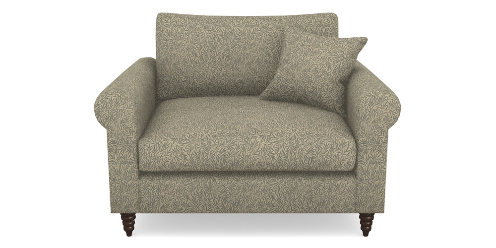 Product photograph of Apuldram Snuggler In V A Drawn From Nature Collection - Willow - Duck Egg from Sofas and Stuff Limited