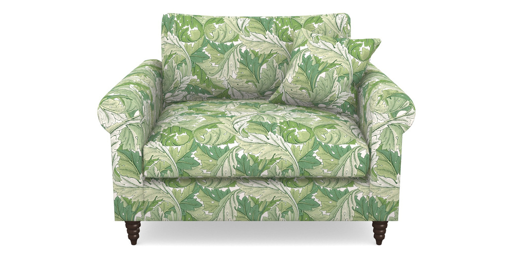 Product photograph of Apuldram Snuggler In William Morris Collection - Acanthus - Leaf Green from Sofas and Stuff Limited