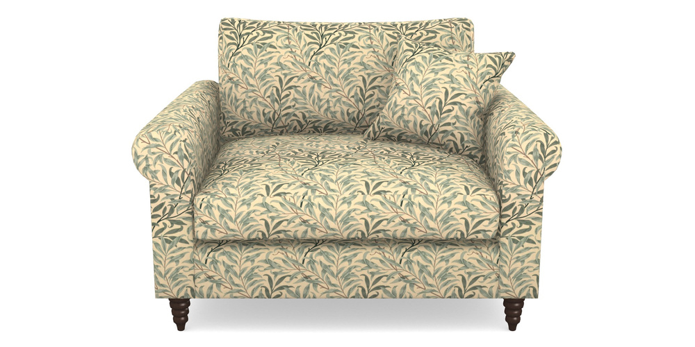 Product photograph of Apuldram Snuggler In William Morris Collection - Willow Boughs - Cream Pale Green from Sofas and Stuff Limited