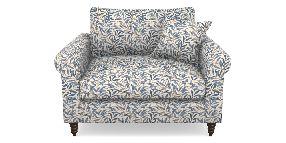 Product photograph of Apuldram Snuggler In William Morris Collection - Willow Boughs - Woad from Sofas and Stuff Limited