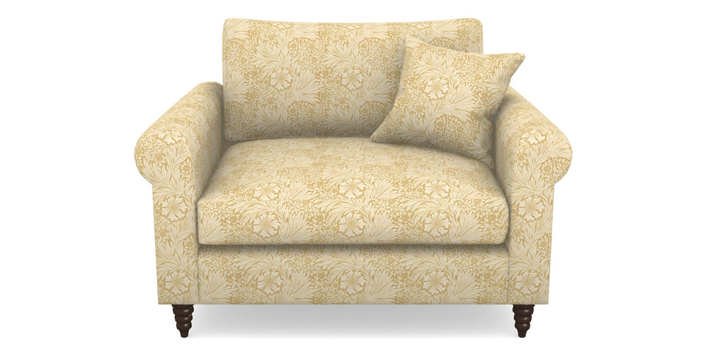 Product photograph of Apuldram Snuggler In William Morris Collection - Marigold - Lichen Cowslip from Sofas and Stuff Limited