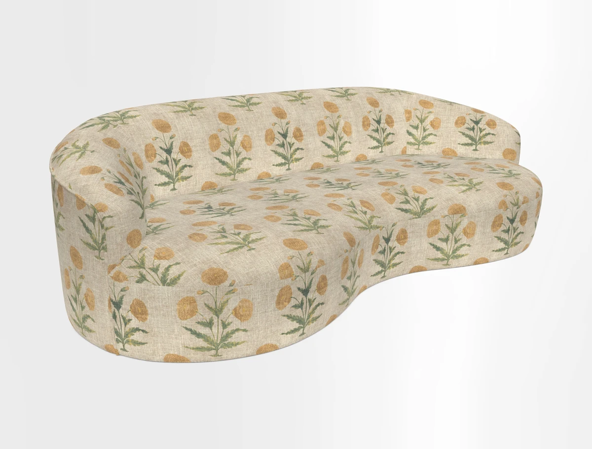 Arc large sofa in Harpers Bazaar Palm Canopy