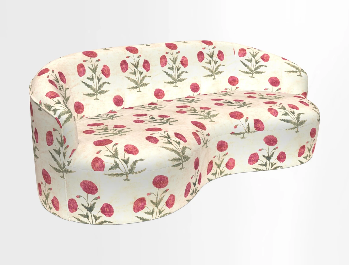 Arc large sofa in Harpers Bazaar Palm Canopy