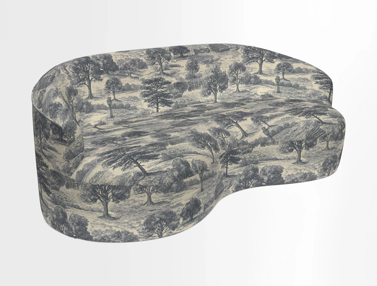 Arc large sofa in Harpers Bazaar Palm Canopy