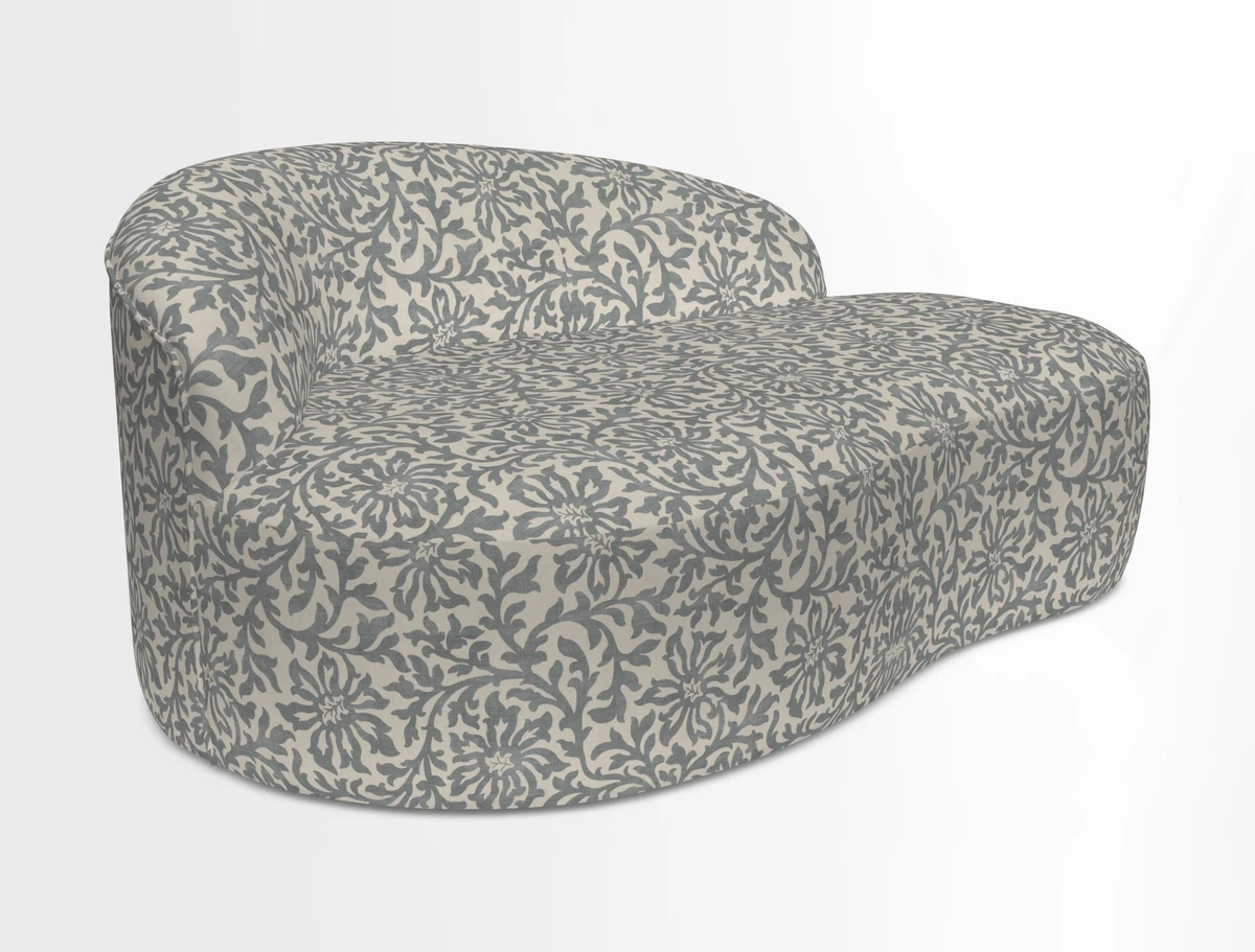 Arc small sofa in Wave Blueberry