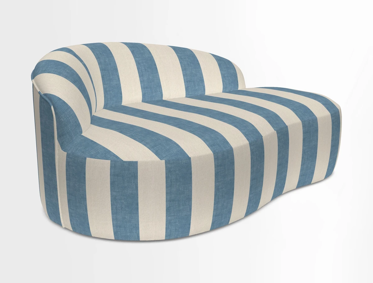 Arc small sofa in Wave Blueberry