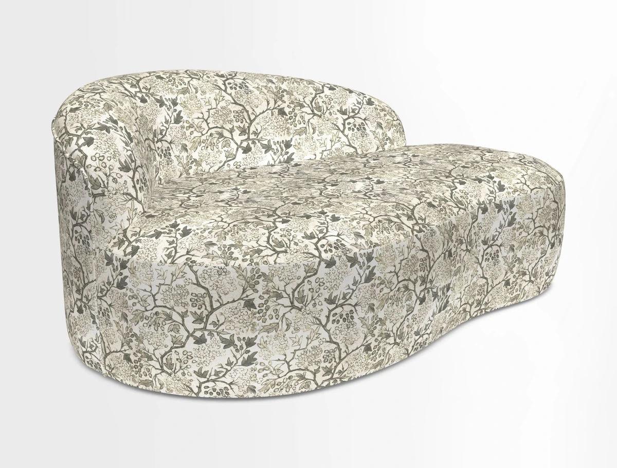Arc small sofa in Wave Blueberry