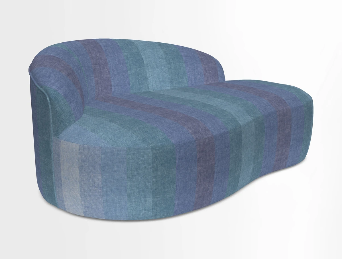 Arc small sofa in Wave Blueberry