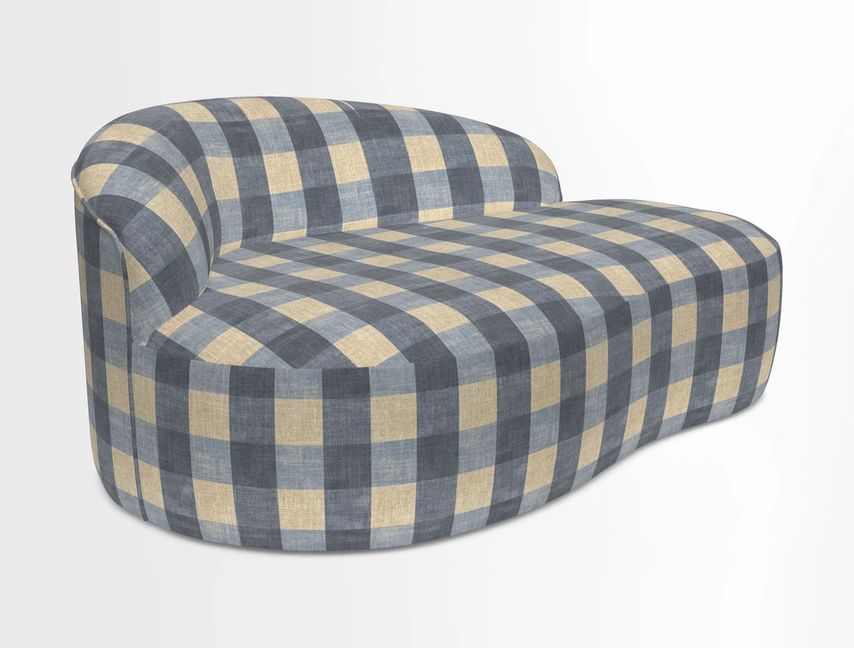 Arc small sofa in Wave Blueberry
