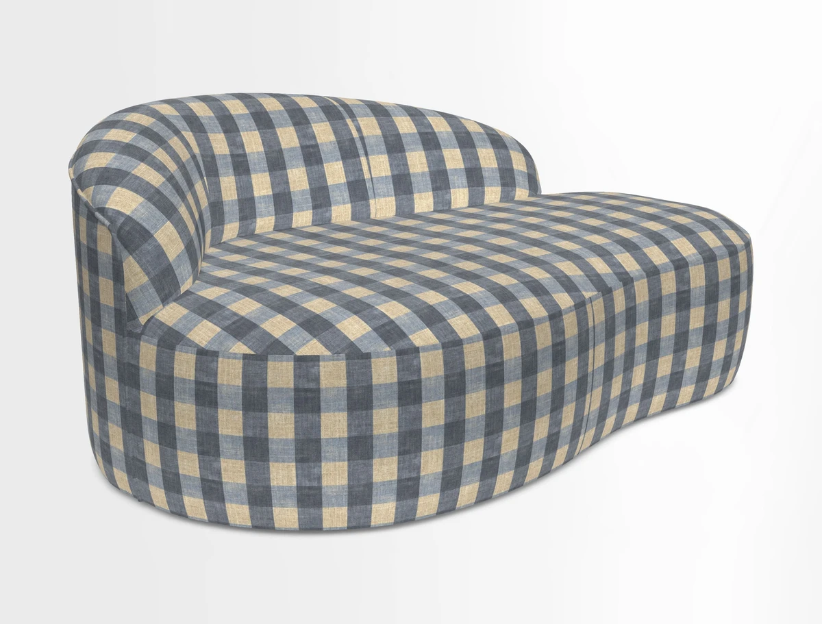 Arc small sofa in Wave Blueberry