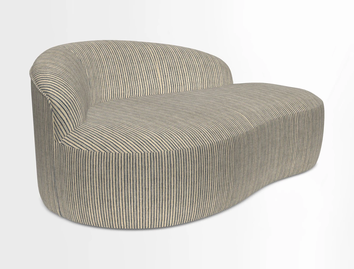 Arc small sofa in Wave Blueberry