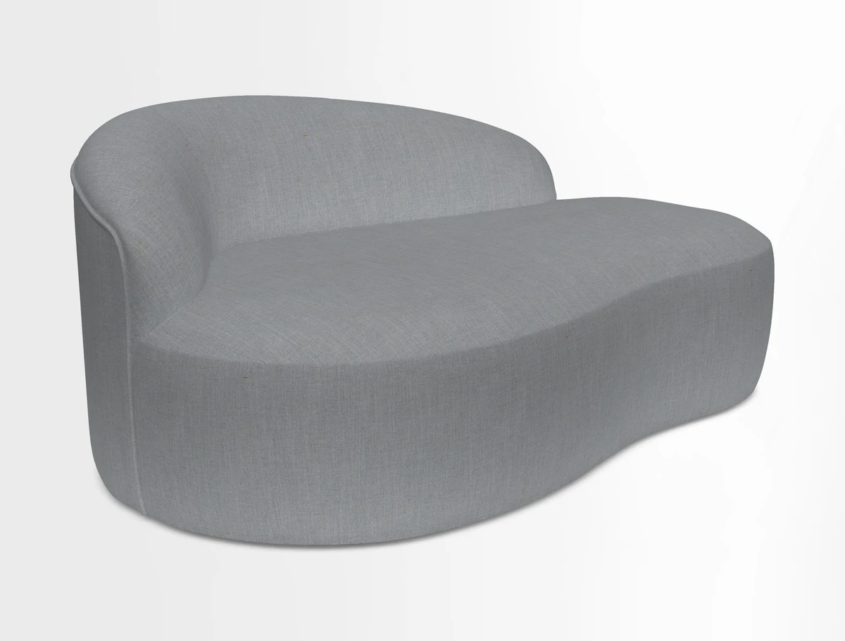 Arc small sofa in Wave Blueberry