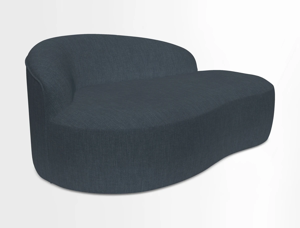 Arc small sofa in Wave Blueberry